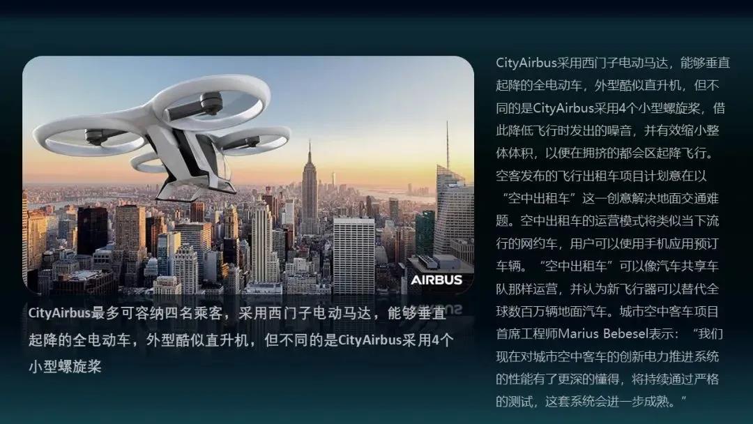 CityAirbus的城市出租小飞机